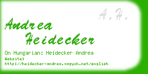 andrea heidecker business card